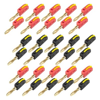 Stable 4mm 32A Banana Plug Connectors for High Current Use No Solder Need