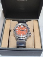 SEIKO Orange Monster Shark Tooth 4R36-01J0 Watch_