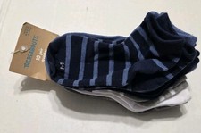 Boys 10 Pack Med 9-2 1/2 Quarter Ankle Socks Solid  Stripes New