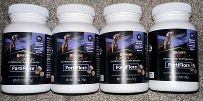 (4) Purina Pro Plan FortiFlora for Dogs 180 Chewable Tablets BRAND NEW SEALED
