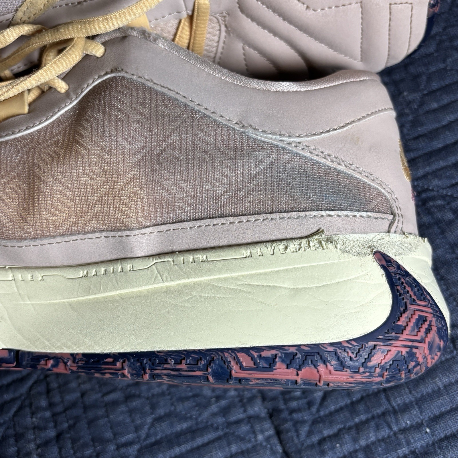 Nike Zoom Freak 5 Mens Sz 14 Basketball Shoes DX4985-200 Fossil Stone V thumbnail 8