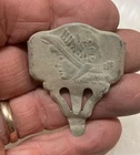 Neat lady in hat/bonnet buckle-Found in New Mexico-Civil War/Apache Indian Wars