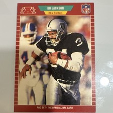 1989 Pro Set - Bo Jackson #185 Los Angeles Raiders Oakland Raiders NFL Football