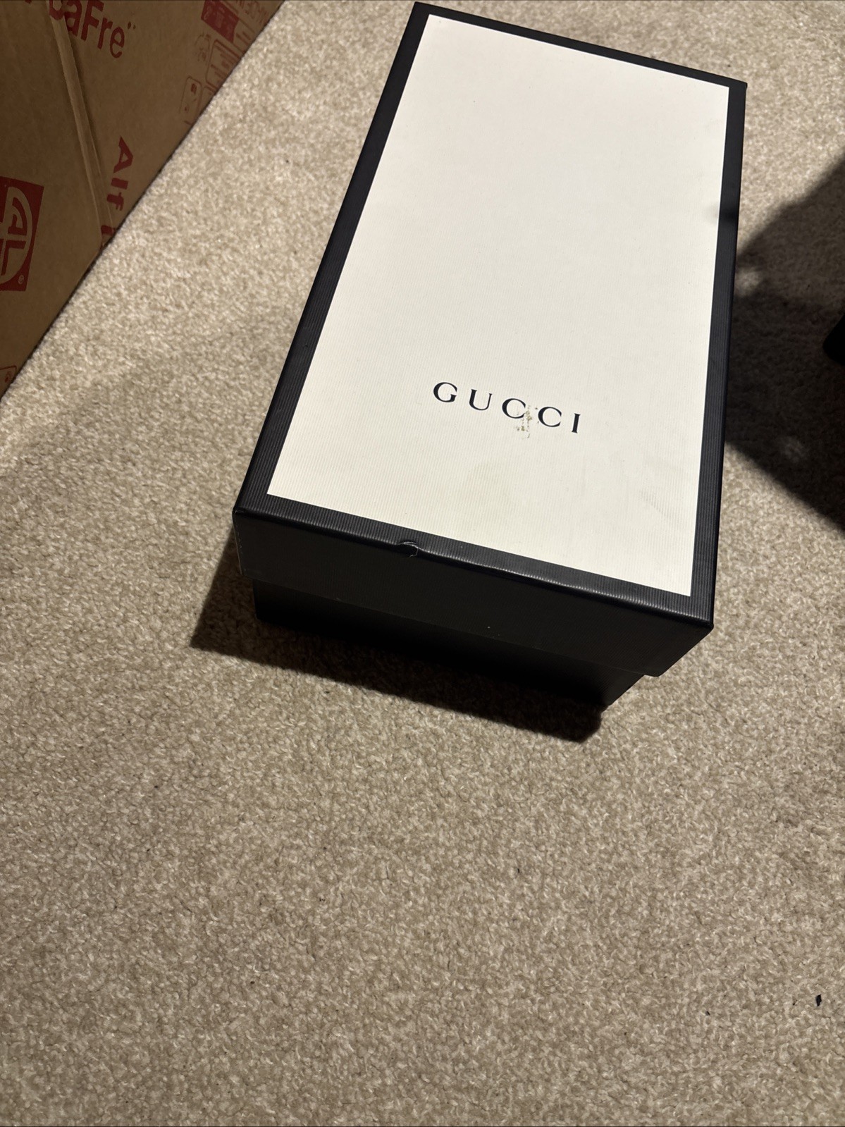 Gucci Shoe / Sliders Empty Box Storage Genuine Accessorys 37x21x13cm White