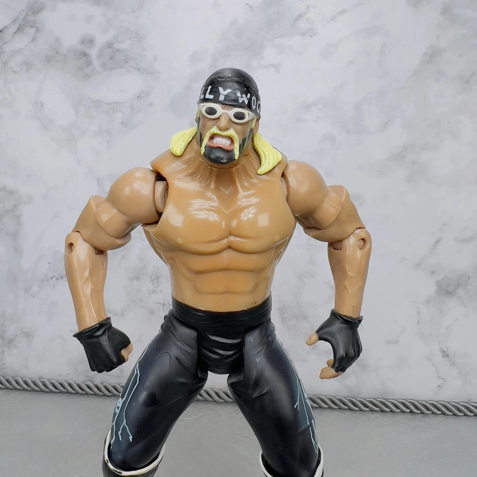 Figura de Hulk Hogan Hollywood Smash N Slam luchadores Toy Biz Nuevo Orden Mundial 1999 Foto 4 de 4