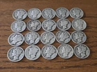 Lot of 20 Mercury Dimes - Various Years 06