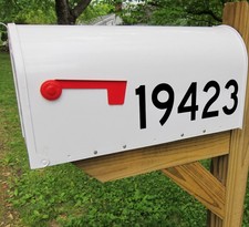 Highway Gothic Mailbox Address Numbers Vinyl Sticker Decal Waterproof