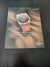 ROLEX GENEVE CELLINI DANAOS MODEL PINK & WHITE GOLD OROLOGIO WATCH AD PUBBLICITA