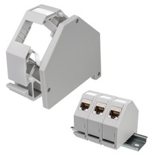 1x Keystone Modul LAN Hutschienenadapter RJ45...