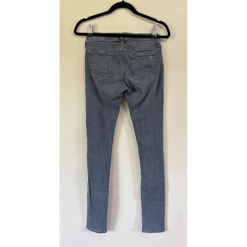 Jeans donna Rag & Bone/Jean 26 grigio lavaggio skinny fit vita media non invecchiato - Foto 3 di 10