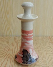 Boscastle Pottery Ceramic Bud Vase/Candlestick Holder Roger Irving Little 16cm H