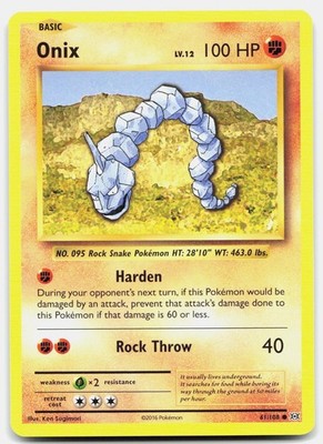 Onix 61/108 Common Evolutions Pokemon Lightly Played Ken Sugimori