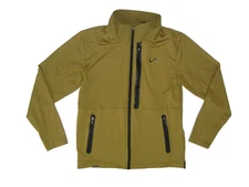 TLF APPAREL Brown Warm Nylon/Spandex ATHLETIC ZIP JACKET Running Gym Coat Men M