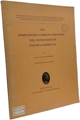 Die demotischen Gebelen-Urkunden der Heidelberger Papyrus-Sammlung | Guter Zustand