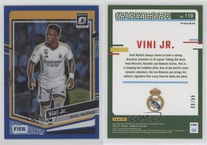 2023-24 Panini Donruss FIFA Optic Blue Prizm /99 Vinicius Junior Vini Jr #119