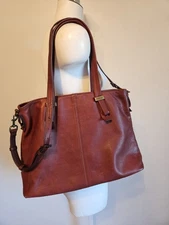 American Leather Essex Tote Bag Cordovan Smooth Brown EUC