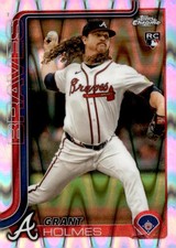 2025 Topps Chrome #169 Grant Holmes RayWave Refractors Rookie