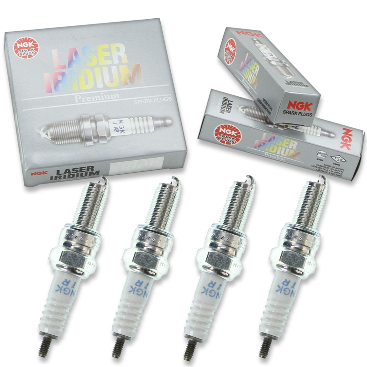4pcs 2012 Suzuki DL650A V-Strom ABS Adventure NGK Laser Iridium Spark Plugs ft
