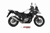 Storm Oval Auspuff Passend FüR Suzuki V-Strom 650 2017-2024