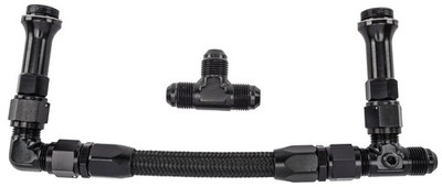 JEGS 15612 Dual Feed Fuel Line (Fuel Log) Kit for Holley 4150 Carburetors -08AN