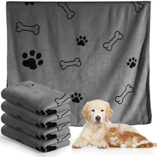 New Chumia 4 Pcs Dog Towels for Drying Puppy Bulk Microfiber Absorbent Paw Towel