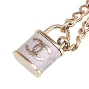 Authentic Chanel Coco Mark Cadena Padlock Motif Chain Necklace, Gold Plated,... GZl1brhz