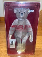 Signed 1983 Steiff 0150/32 Mohair Teddy Bear Margaret Steiff 1902 Replica Box