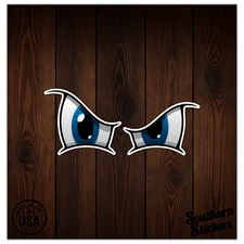 Cartoon Blue Eyes - Vinyl Decal Sticker - Car Window Laptop - ebn8930