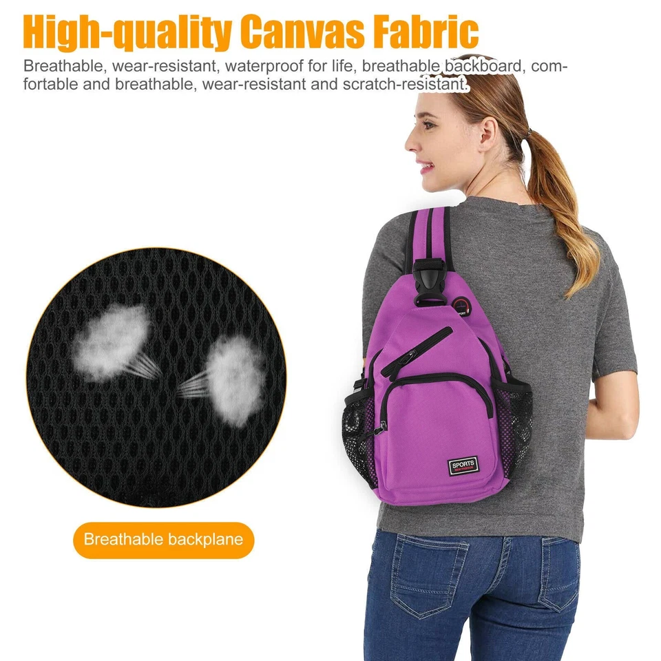 Wasserdichte Brusttasche Travel Shoulder Sling Rucksack Umhängetasche Damen - Bild 2 von 4