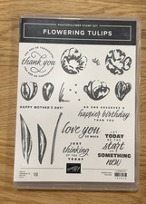 Stampin Up Flowering Tulips Photopolymer UM Stamps, Set Of 18