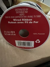 Celebrate It Black and White Striped Ribbon 2.5