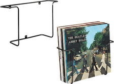 2 Pack Vinyl Record Wall Mount Holder Black Metal Display Shelf  Holds LP Album
