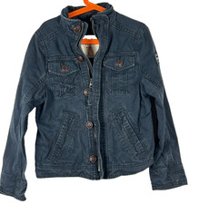 Abercrombie Kids Cargo Jacket Boys Sz Small 5-6 Zip Button Pockets Long Sleeve