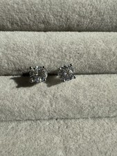 0.5 CT Mossanite Stub Earrings 18K Plated S925 Diamond Test Pass Lab grown 