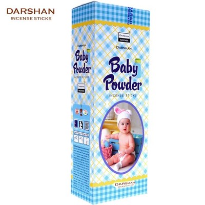 BABY POWDER von DARSHAN 6x 20 RäucherSTÄBCHEN BIG PACK Original Indien Ince