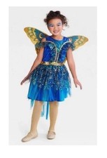 Girls Hyde and Eek LIGHT Up MOONLIGHT FAIRY Costume Dress Wings Size M 8 NWT