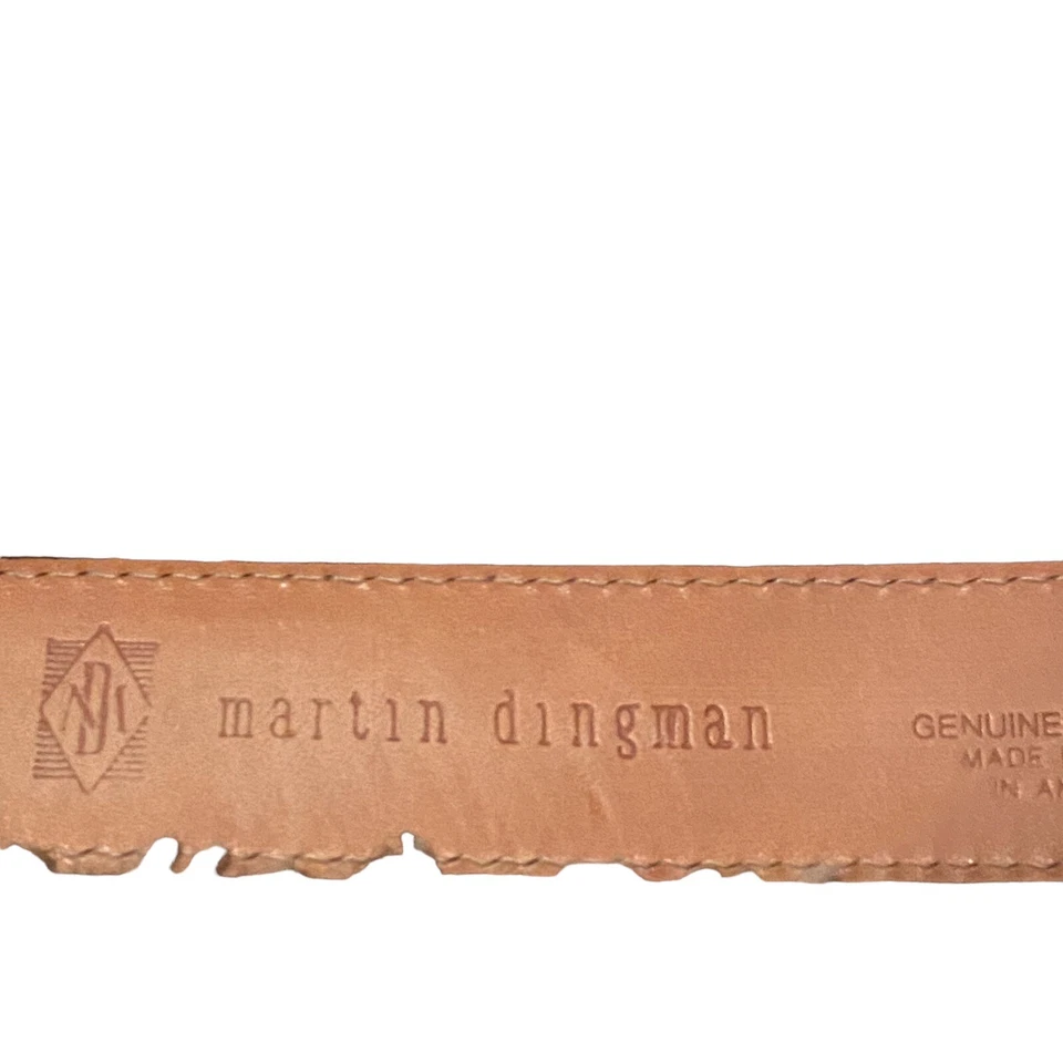 Martin Dingman Genuine Leather Mens Black Belt Silver Metal Size 38 Clothing - Image 4 of 4