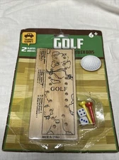 Travel Games Two Player Wooden Pocket Size Dice Peg Golf  Game Sealed New Age 6+