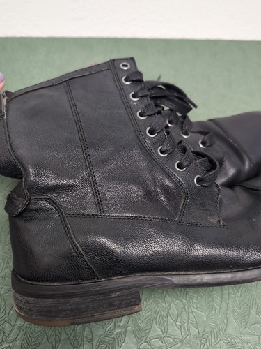 John Varvatos USA - Men’s Black Dress Boots - Size 10.5 - Combat Lace & Zipper - 第 18/18 張圖片