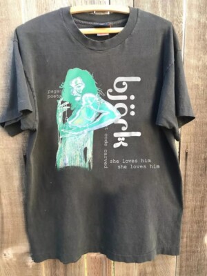 Bjork Pagan Poetry T-shirt Graphic Short Sleeve Charcoal Unisex Tshirt Reprint
