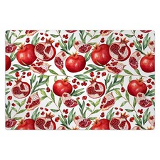 Carpet 60x90cm Vinyl Mat Floor Mat Decoration Tropical Fruits Garnet