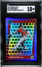 2021 Donruss Optic #91 Tanner Houck PURPLE PANDORA PRIZM /99 SGC 10 GEM MINT