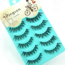 5 Pairs Hot Natural Eye Lashes Handmade Messy Natural Cross False Eyelashes Set
