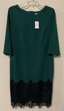 Est 1946 Womens Size 8 Green 3/4 Sleeve Soft Stretchy Midi Dress NWT! A3398