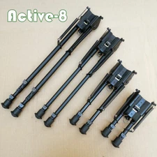 6,9" Harris Style Rifle Bipod Adjustable Spring Return with Adapter For Shooting