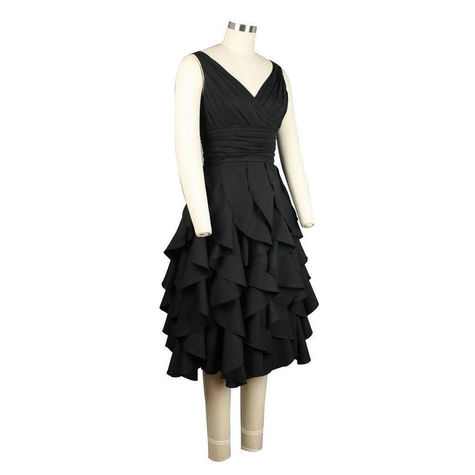 Vestido Florence con volantes en negro Foto 2 de 3