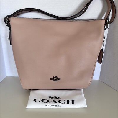 専用1 Coach 21378 Dufflette Shoulder Bag Crossbody BEECHWOOD Calf
