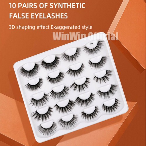 AU Stock 5 Pairs 3D Natural Thick Long Makeup Fake Eyelashes False Eye Lashes - Picture 2 of 10