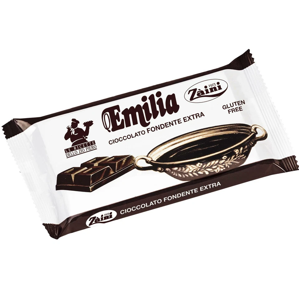 TAVOLETTA DI CIOCCOLATO FONDENTE EXTRA ZAINI EMILIA 400 GR PASTICCERIA BLOCCO
