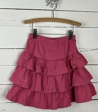 Girls HANNA ANDERSSON Sz 120 - 6 7y Pink Skirt Tiered Ruffle Layer Twirl